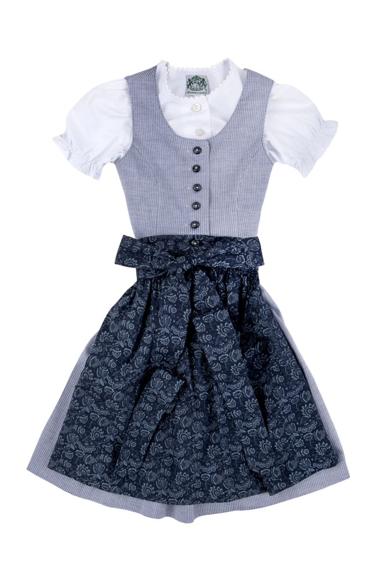 Kinderdirndl inkl. Bluse Bergsee 6003 blau