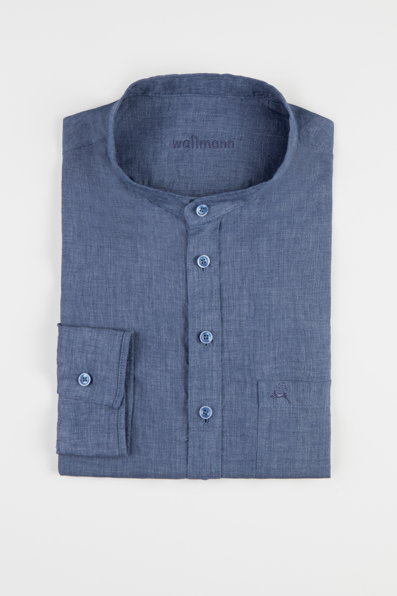 Wallmann Leinenhemd 2013651-1987-31 blau