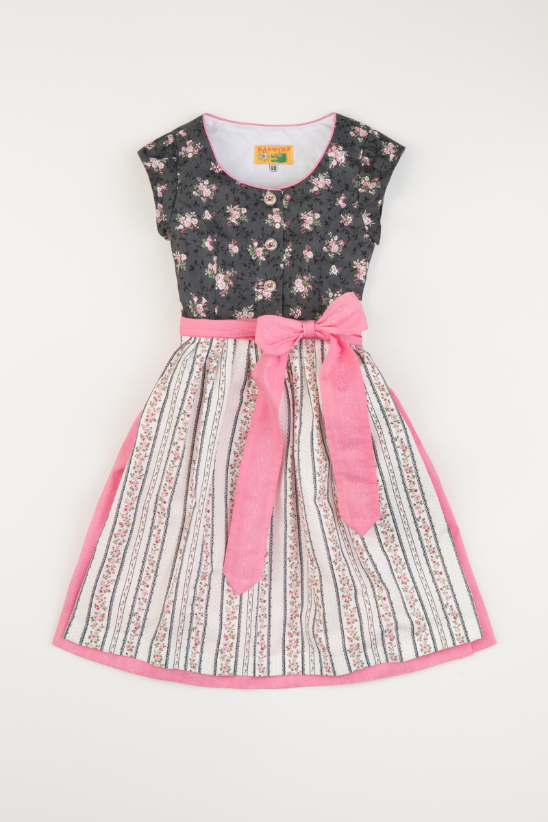 Berwin&Wolff Kinderdirndl 505611 schwarz geblümt