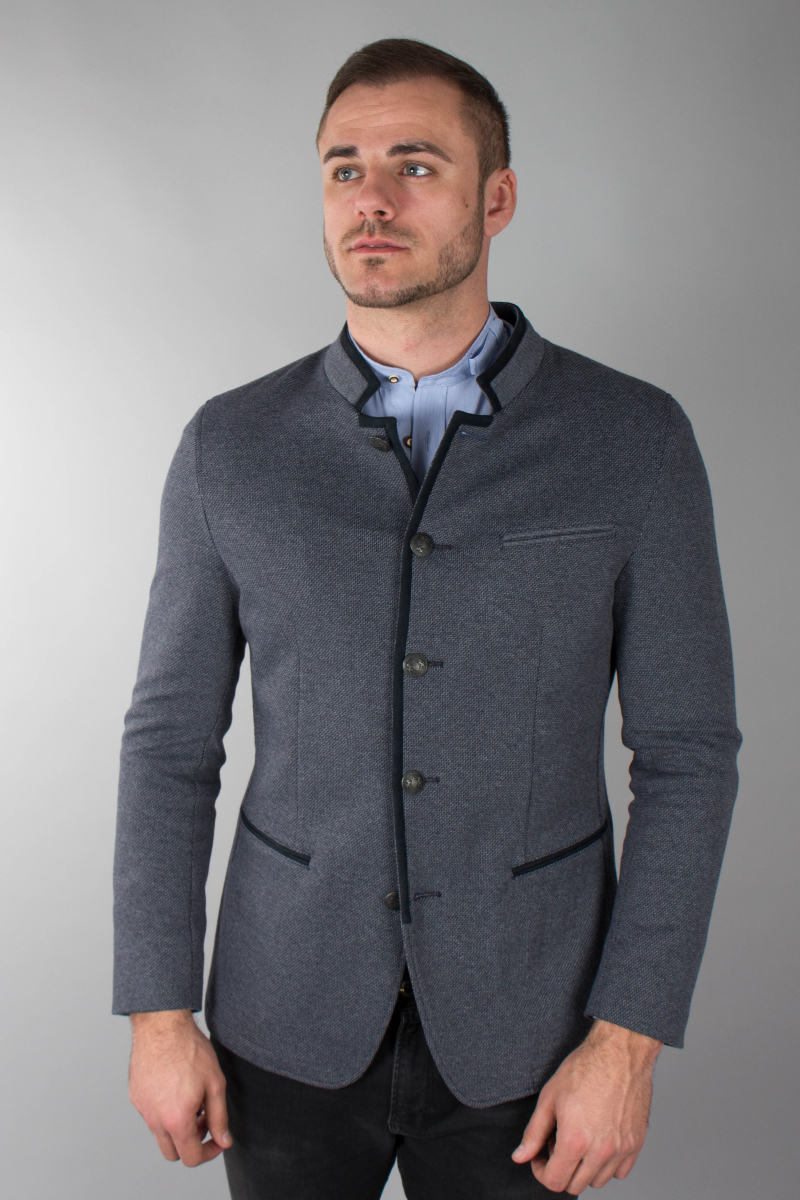 Schneiders Herren Janker Dan 712880052 blau/grau