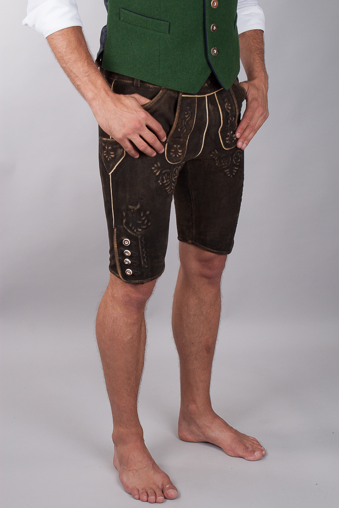 Almsach Herren Lederhose Alan braun