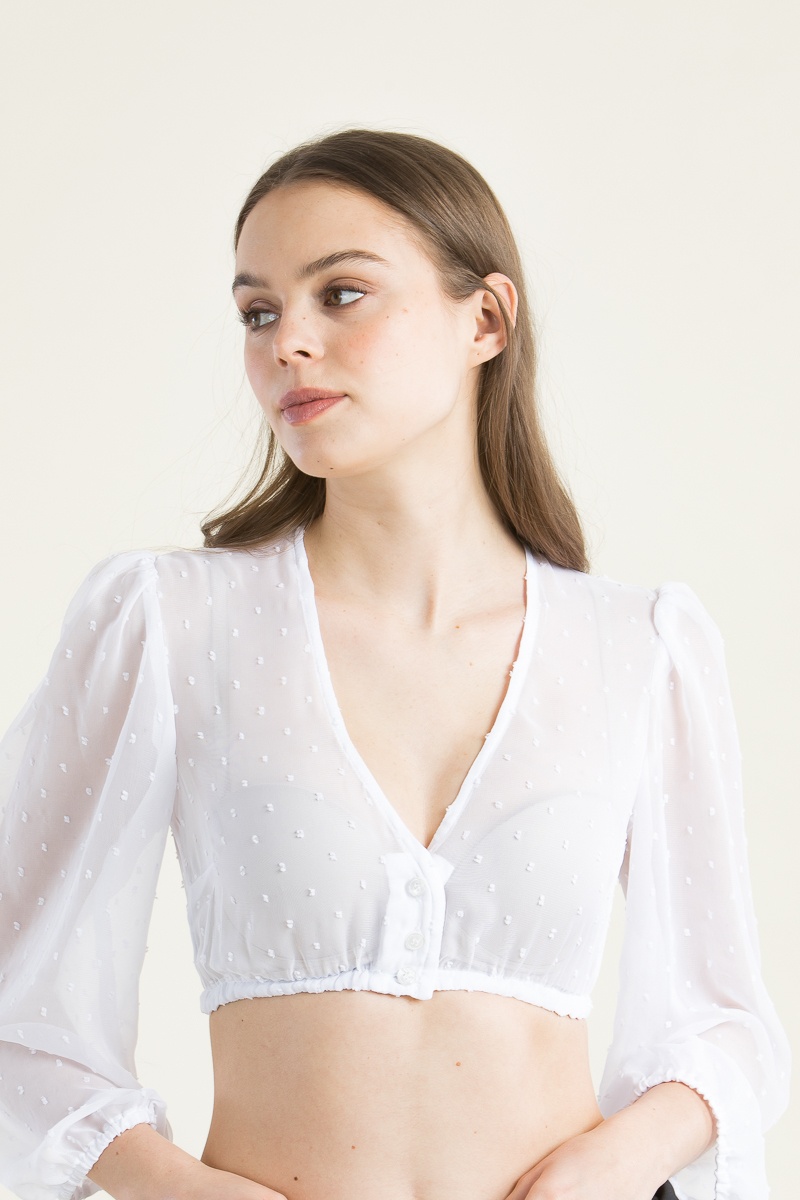 Dirndlbluse Lea weiß