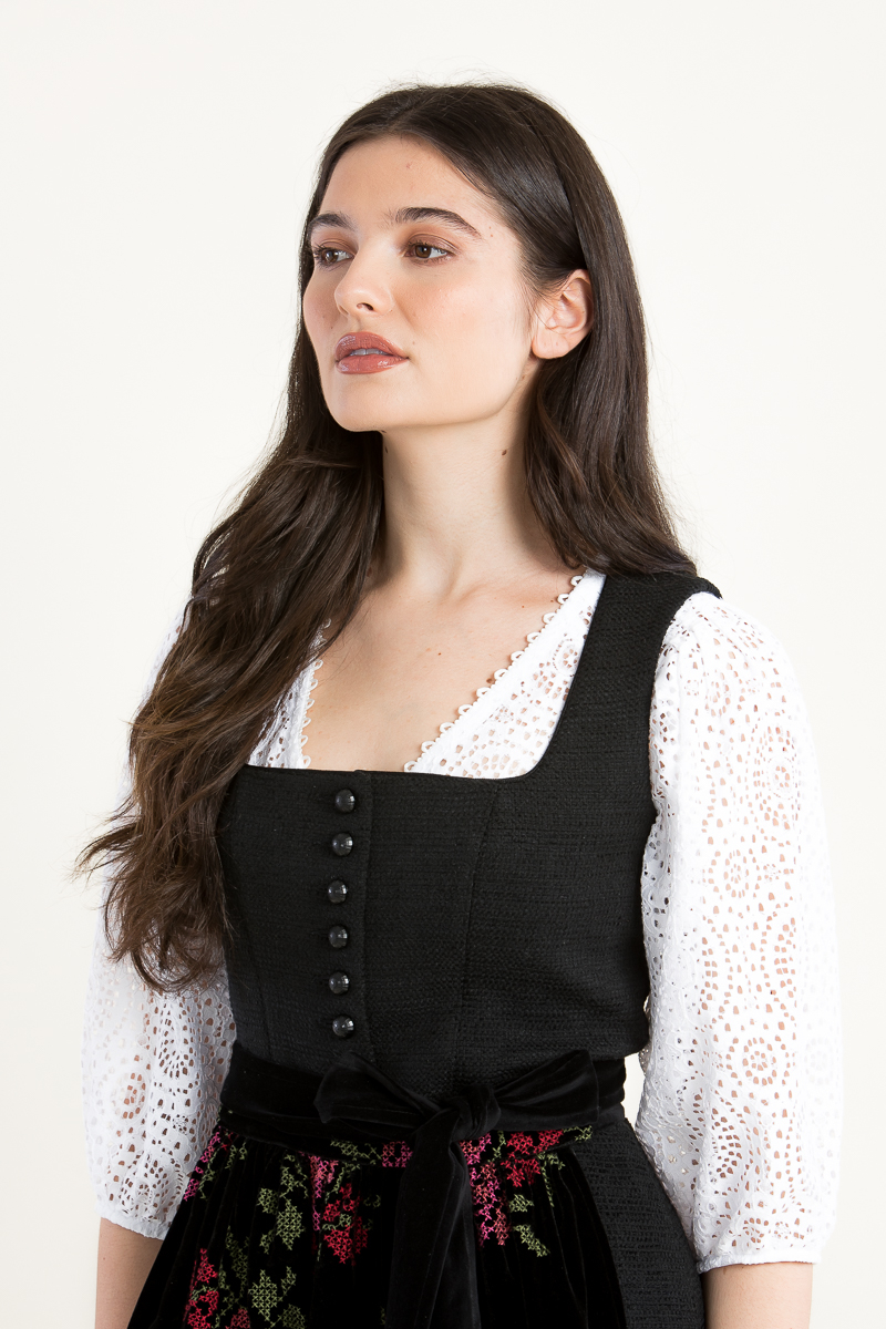 Dirndlbluse mit Puffarm Kaira weiß