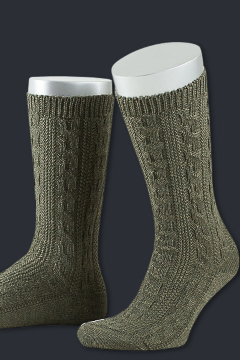 Lusana Herren Socken L5697-30 jägeroliv