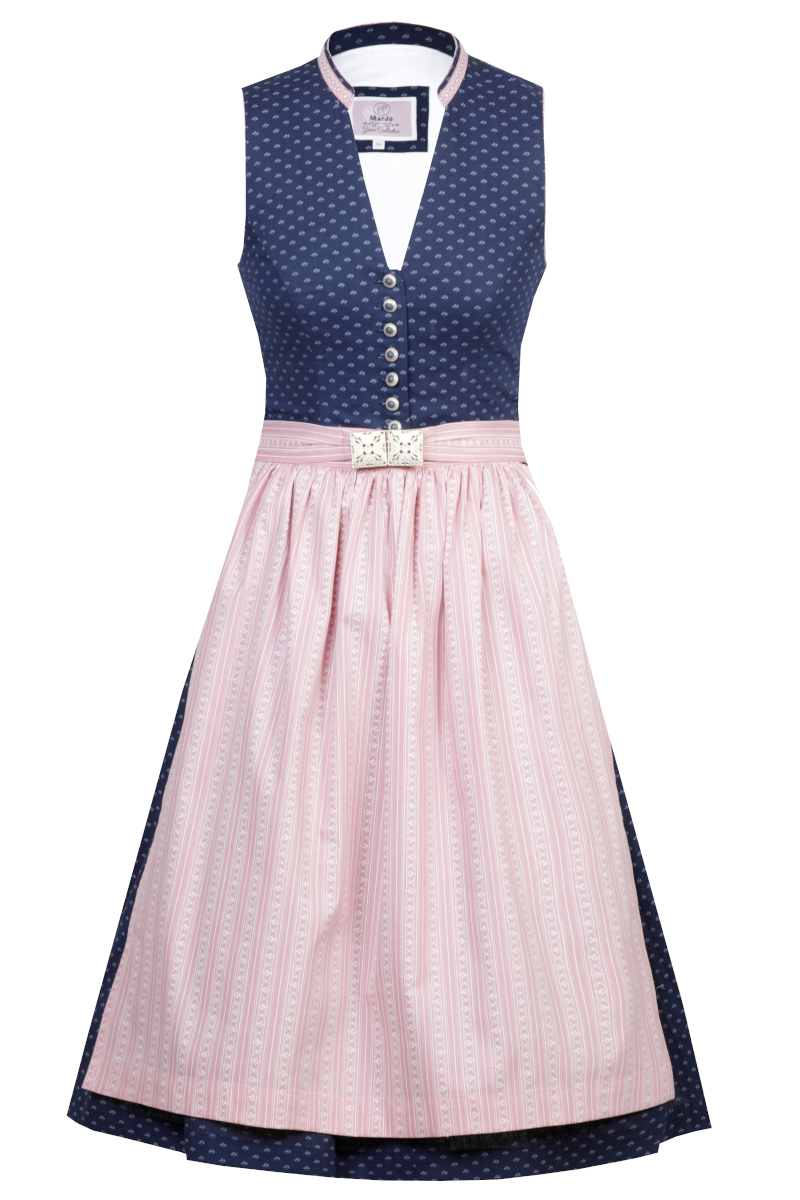 Waschdirndl Lisa blau/puder