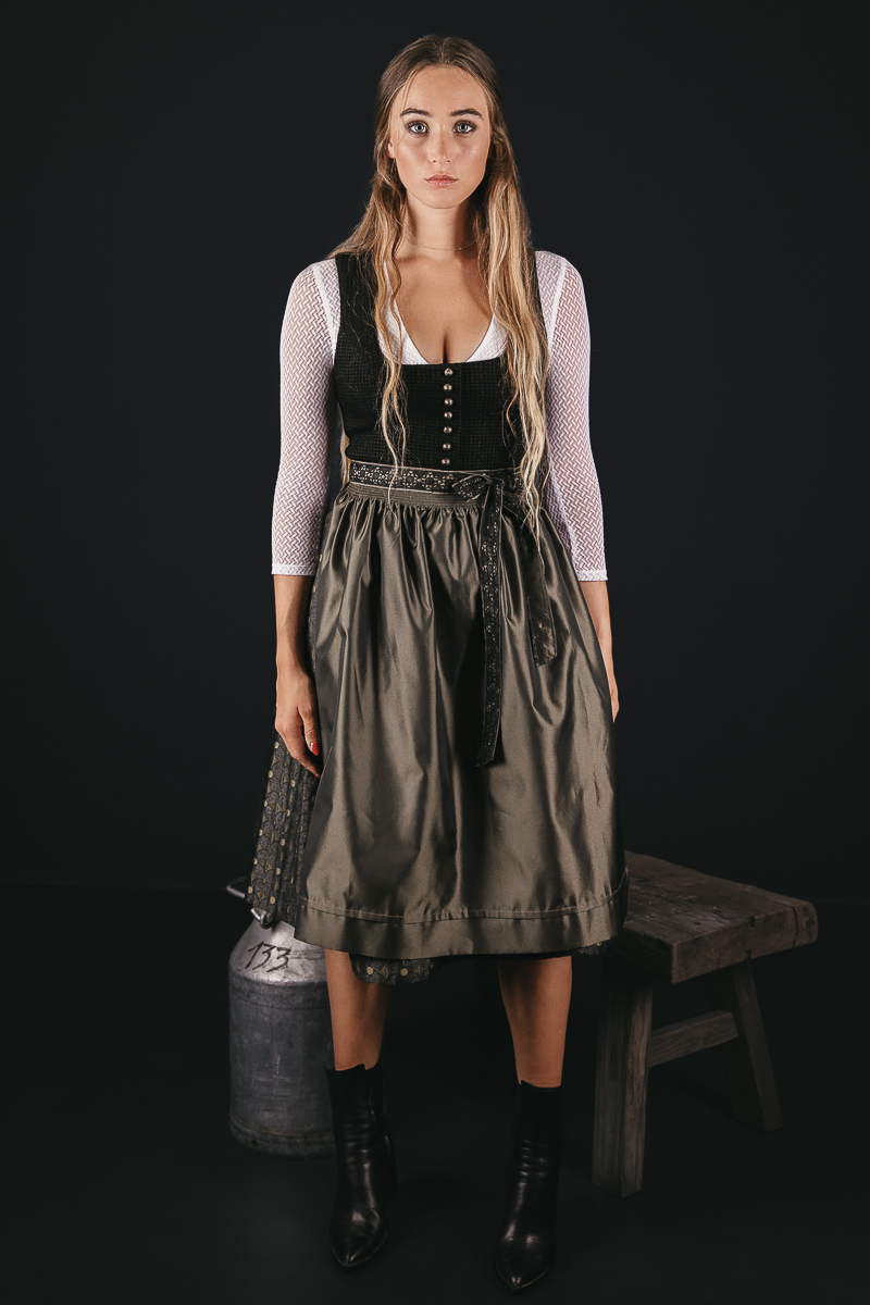 Dirndl Isolde Stretch schwarz