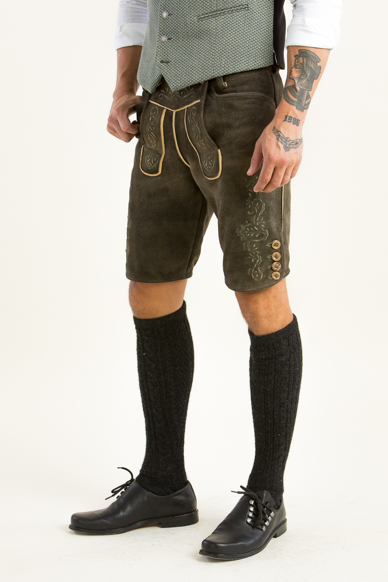 Kurze Lederhose Alois ahorn/842