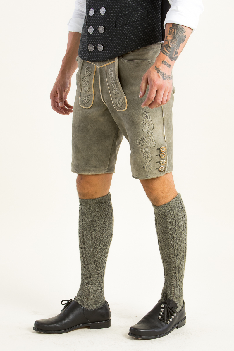 Ostarrichi Lederhose Alois ZV gletscher/oliv 