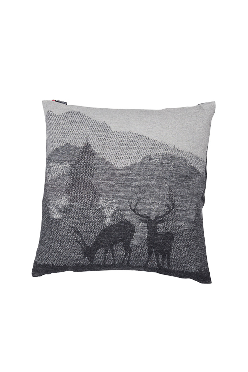 Kissenhülle Landschaft mit Hirsch anthra