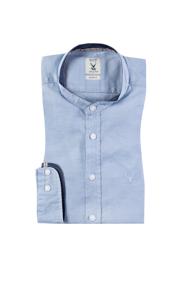Trachtenhemd D92608-21696 hellblau
