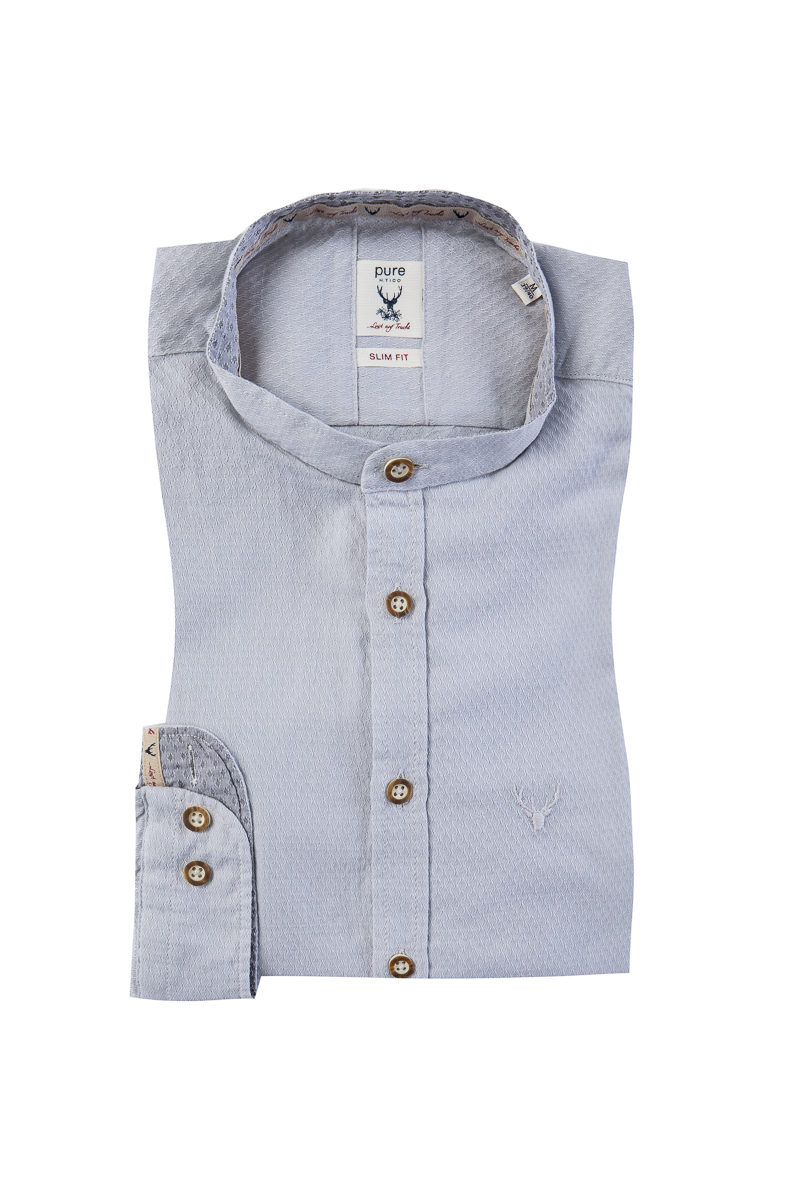 Trachtenhemd D92608-21696 silber
