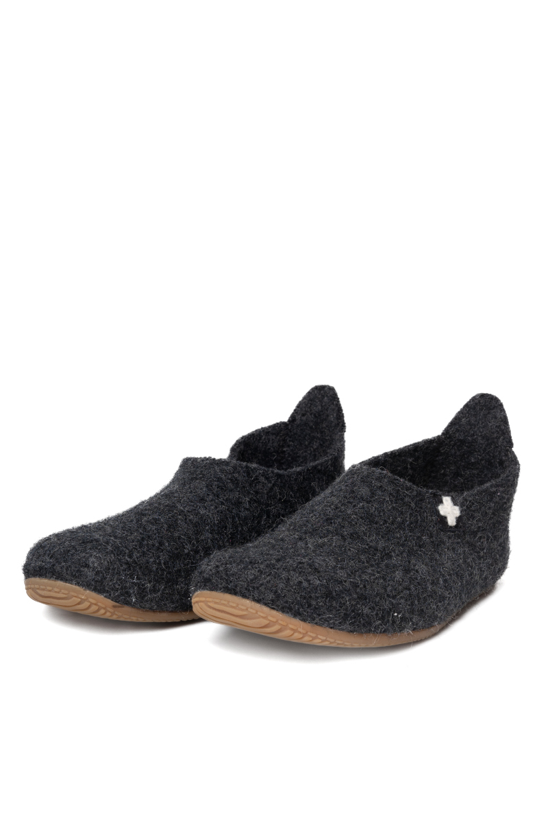 Slipper Damen Gipfelkreuz anthra
