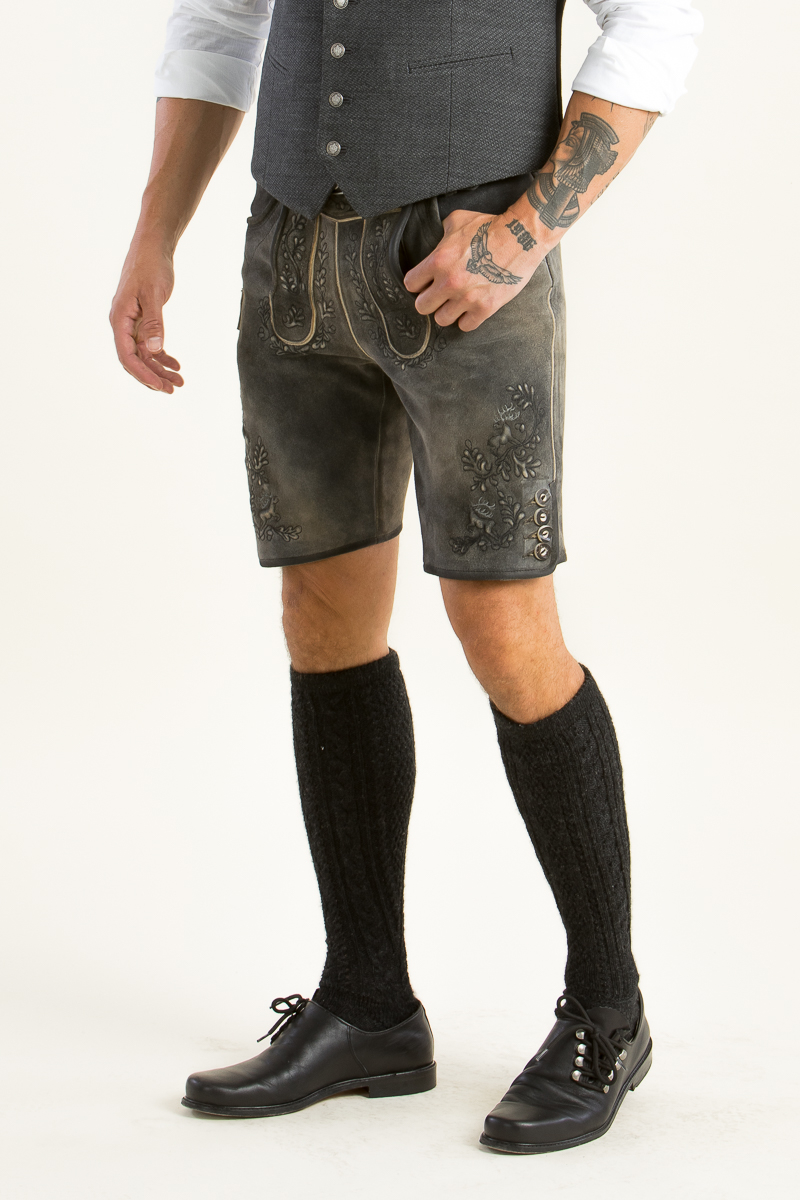 Lederhose Dorfen 6561 moon/schwarz
