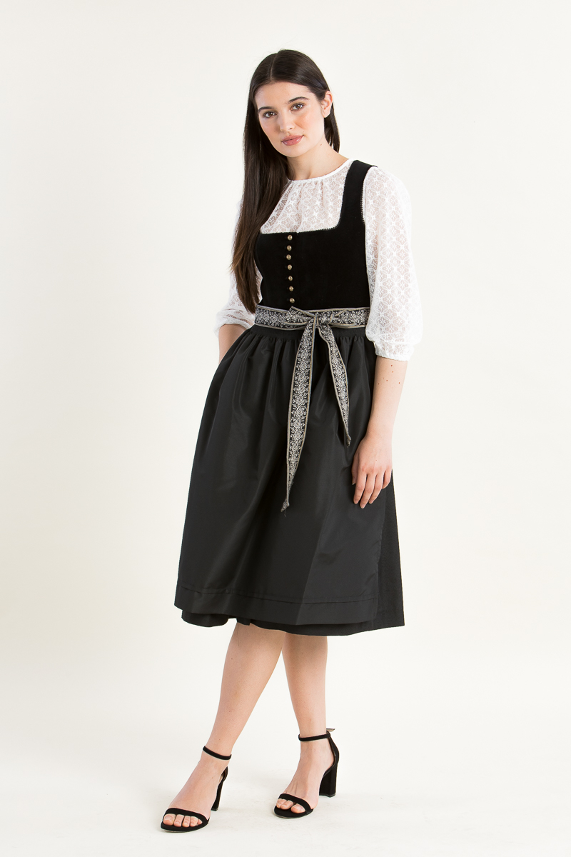 Samtdirndl Ilona schwarz