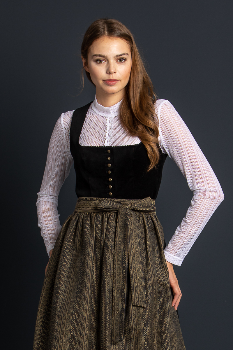 Samtdirndl Pamela 14083 schwarz