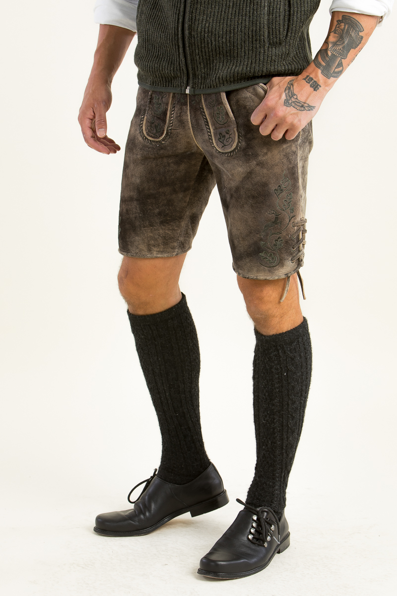 Lederhose Botwin 6538 rum/oliv