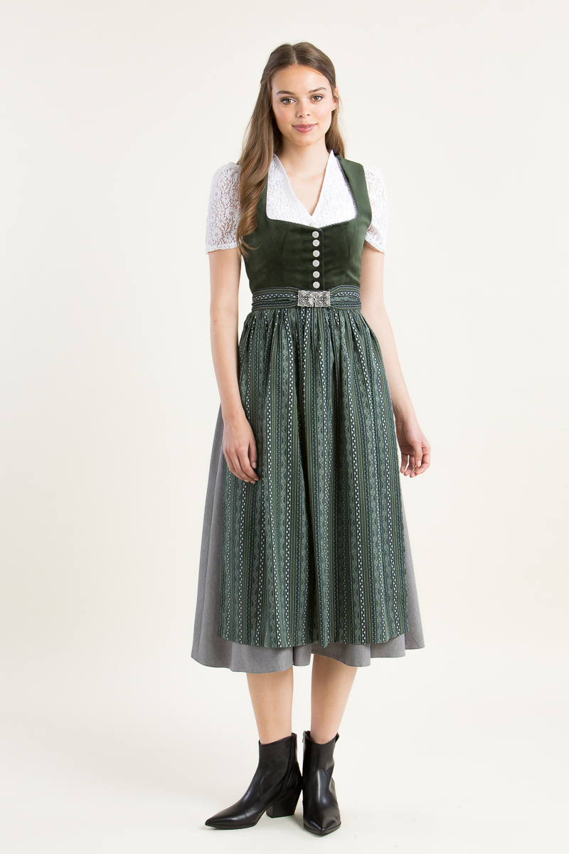 Samtdirndl 84219-17 grün
