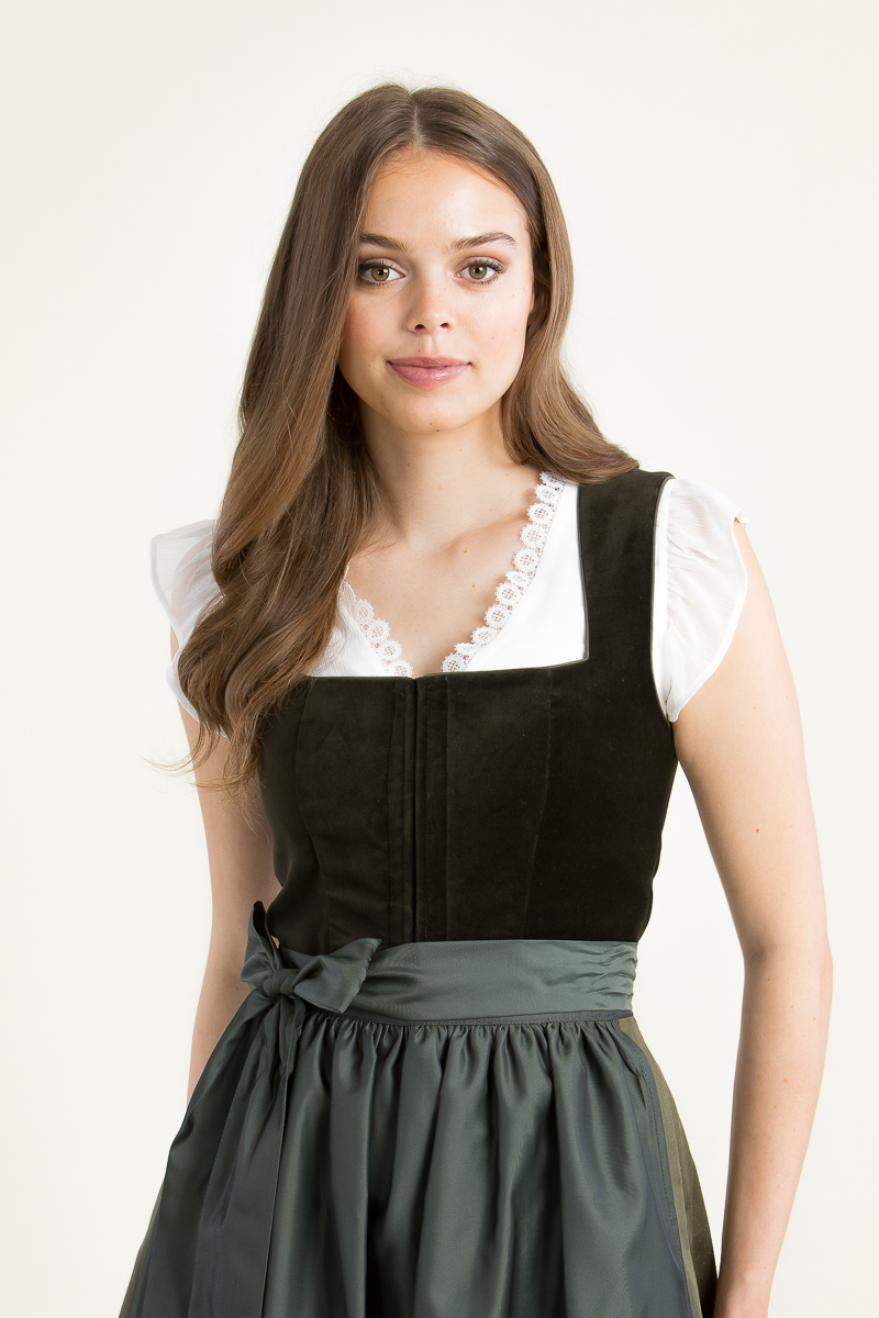Samtdirndl Alice olive