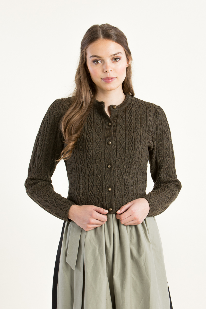 Strickjanker Sophia A004799-734 olivbraun