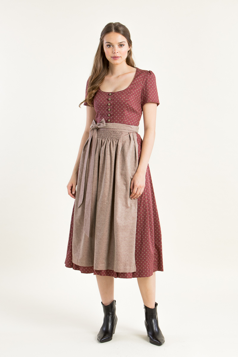 Halbarmdirndl Lotti granatrot