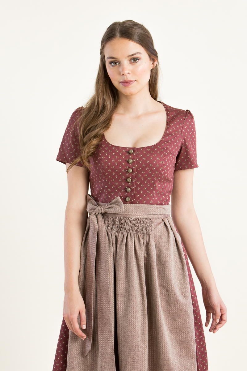 Halbarmdirndl Lotti granatrot