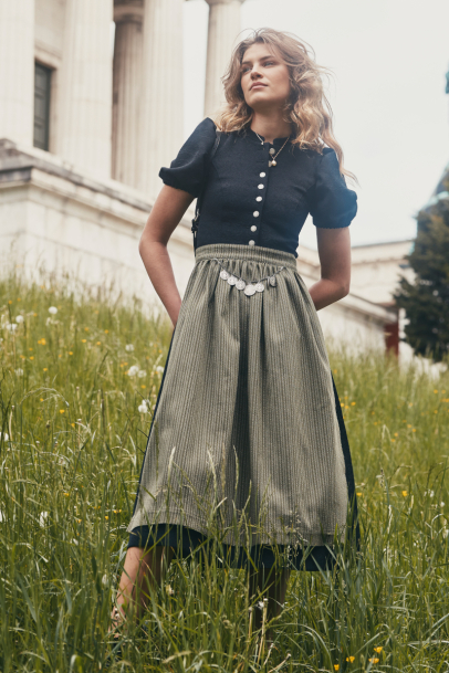 Halbarm-Dirndl Therese schwarz