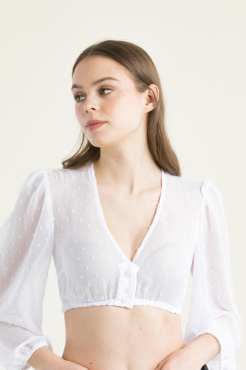 Dirndlbluse Lea weiß